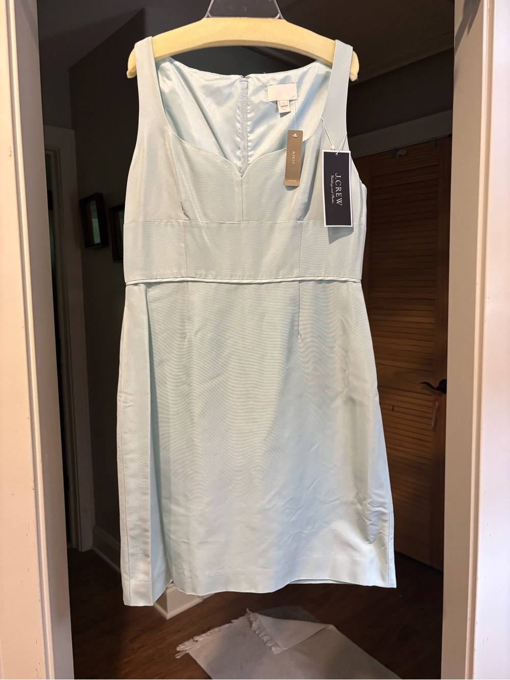 NWT J.CREW Mae Dress Classic Faille Sea Spray cocktail wedding